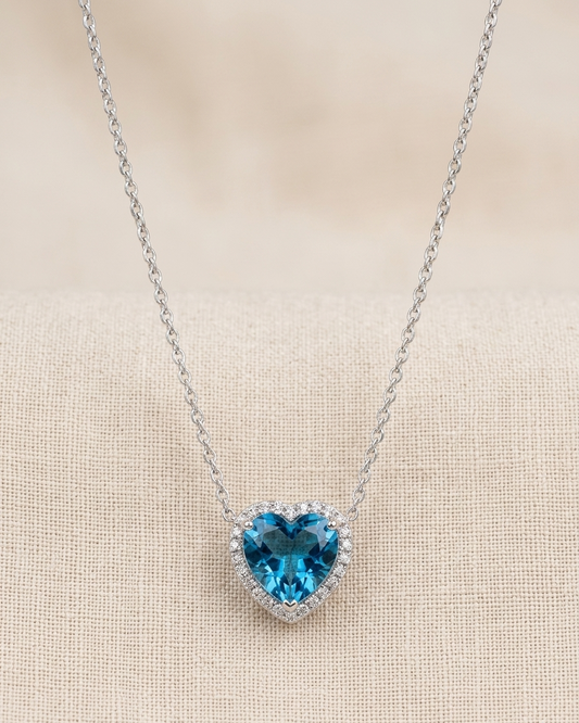 HANI Blue Topaz Heart Necklace