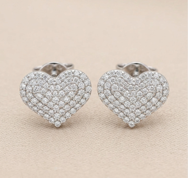 CLARA LGD Heart Earrings