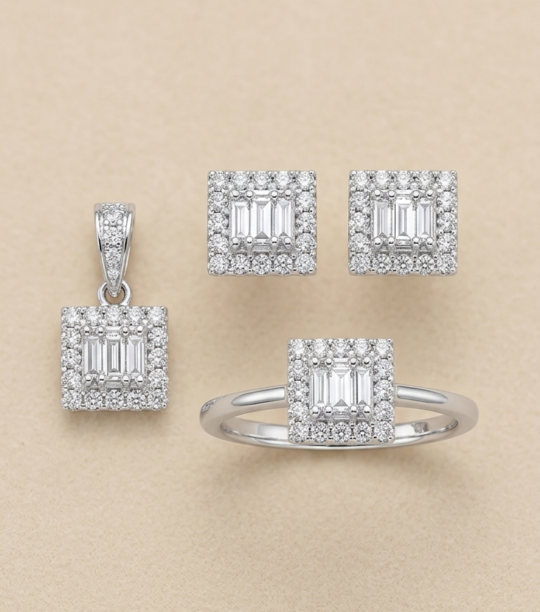 EDEN Dainty Emerald- Shaped Set