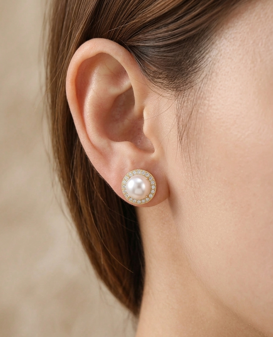 PEARL Set of Ring and Earrings