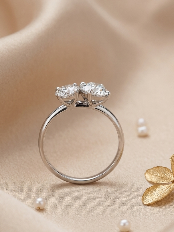 YVO Two-shaped Diamond Ring