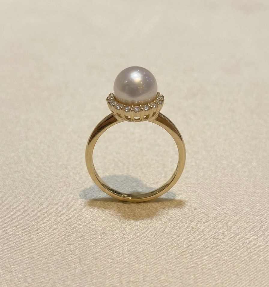 PEARL Set of Ring and Earrings