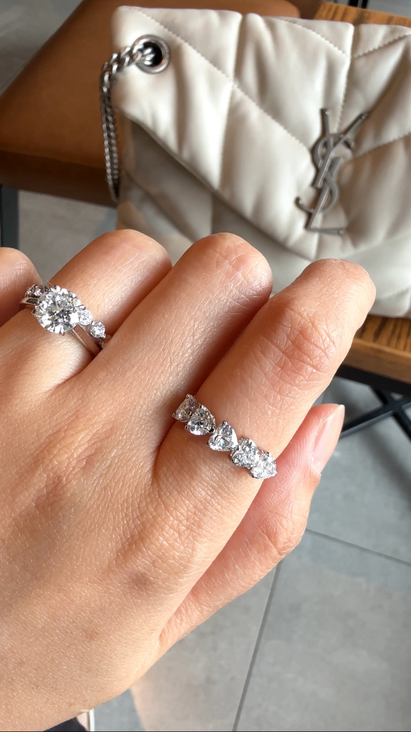 QUINN 5 Heart Eternity Ring