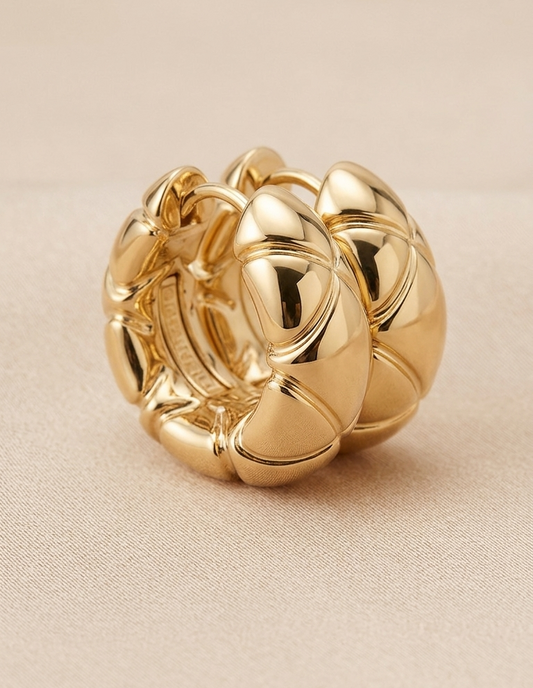 NOVA Quilted Hoop Earrings