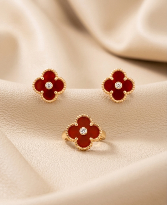 RUTH & ROSSELLE set of ring and earrings