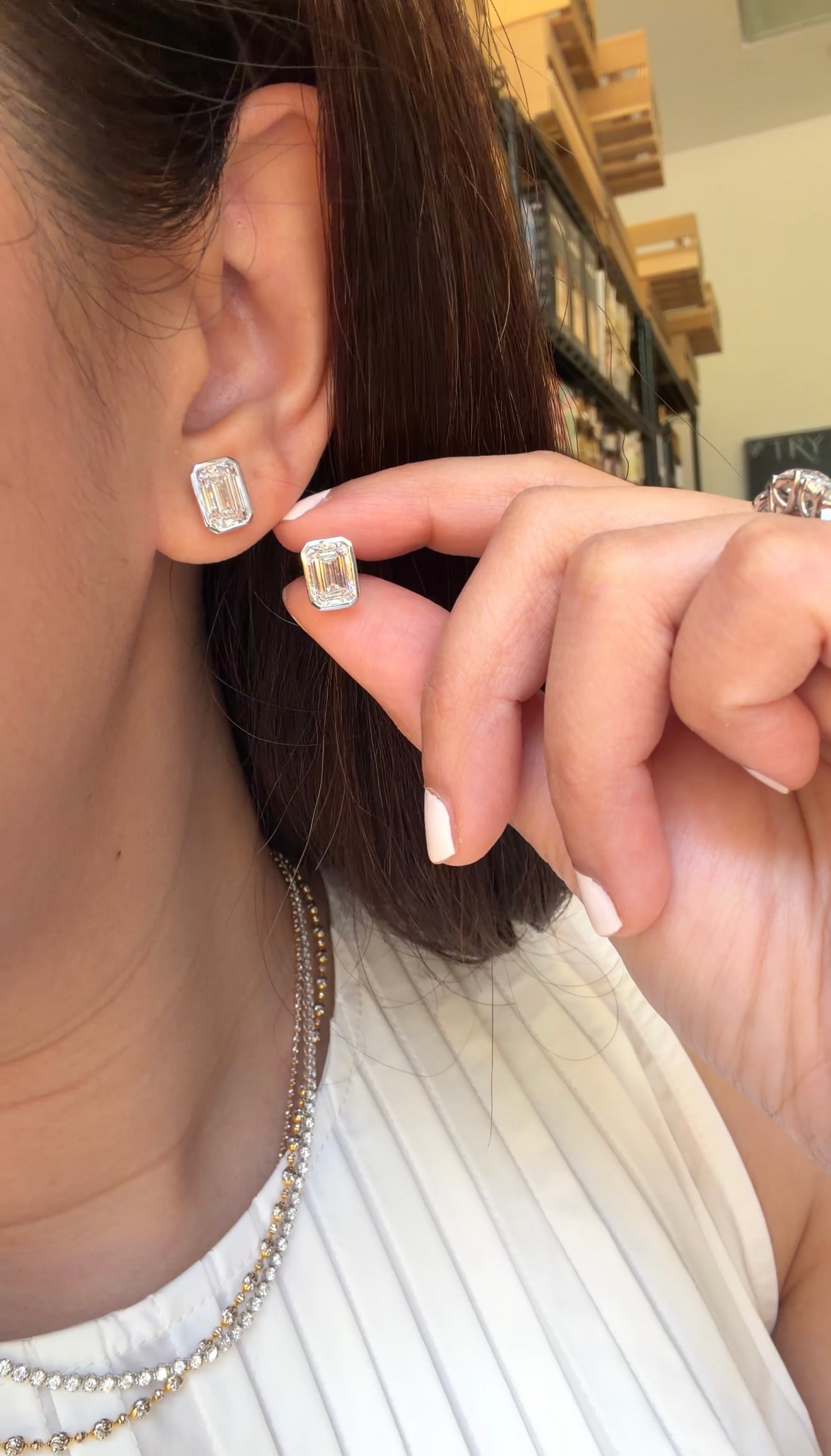 Bree Emerald Diamond Earrings