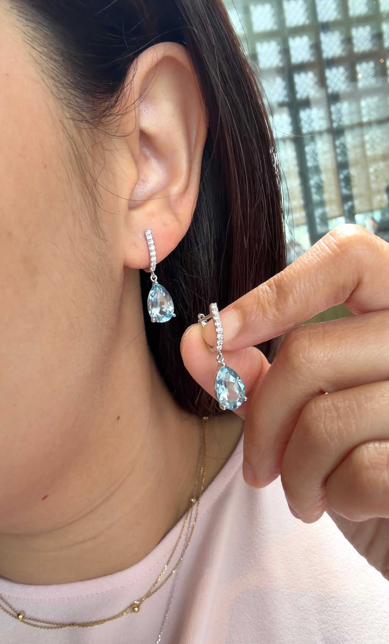 Eclat Aquamarine Earrings