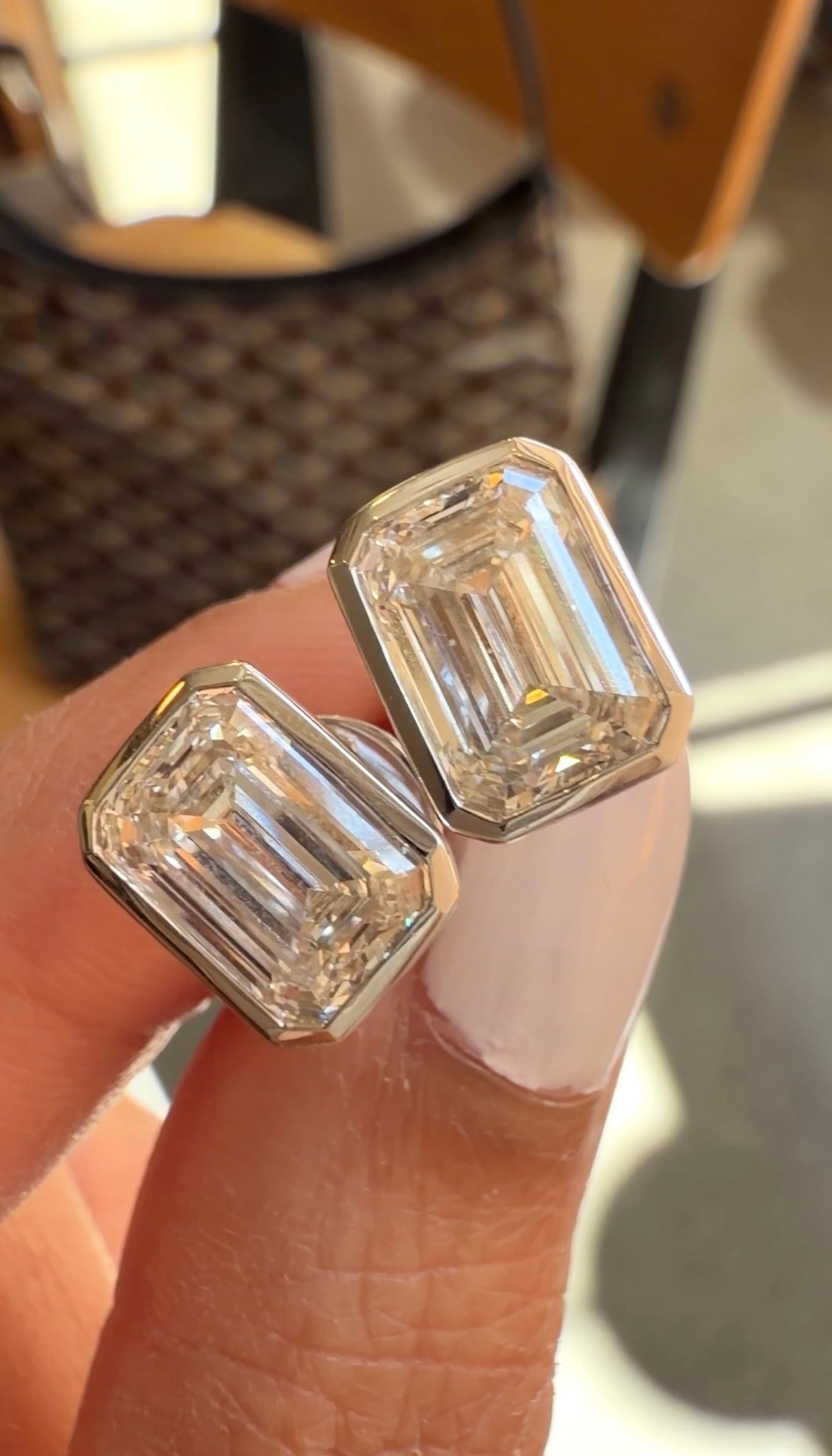 Bree Emerald Diamond Earrings