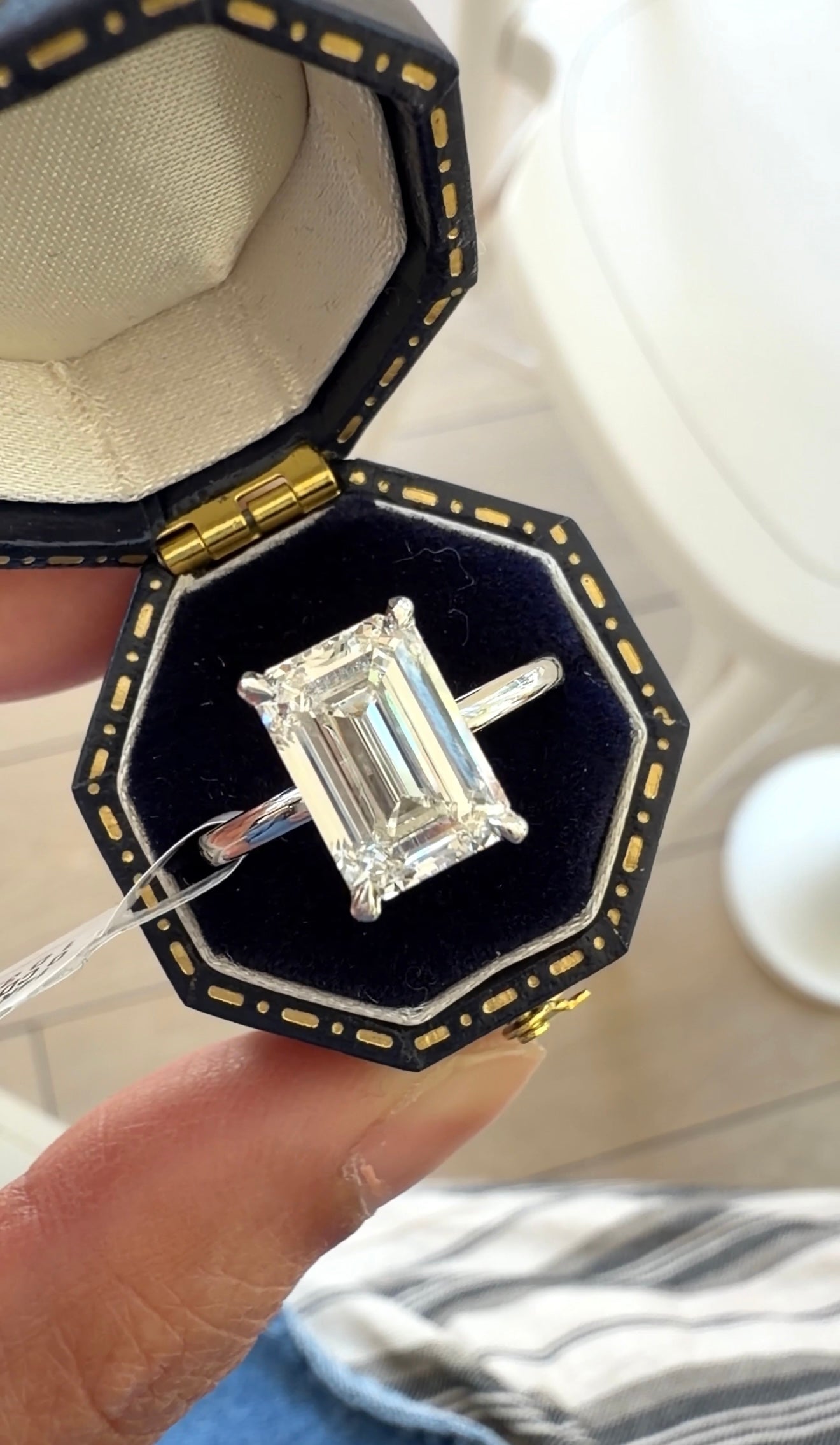 Nina 3-Carat Emerald Cut Diamond Ring