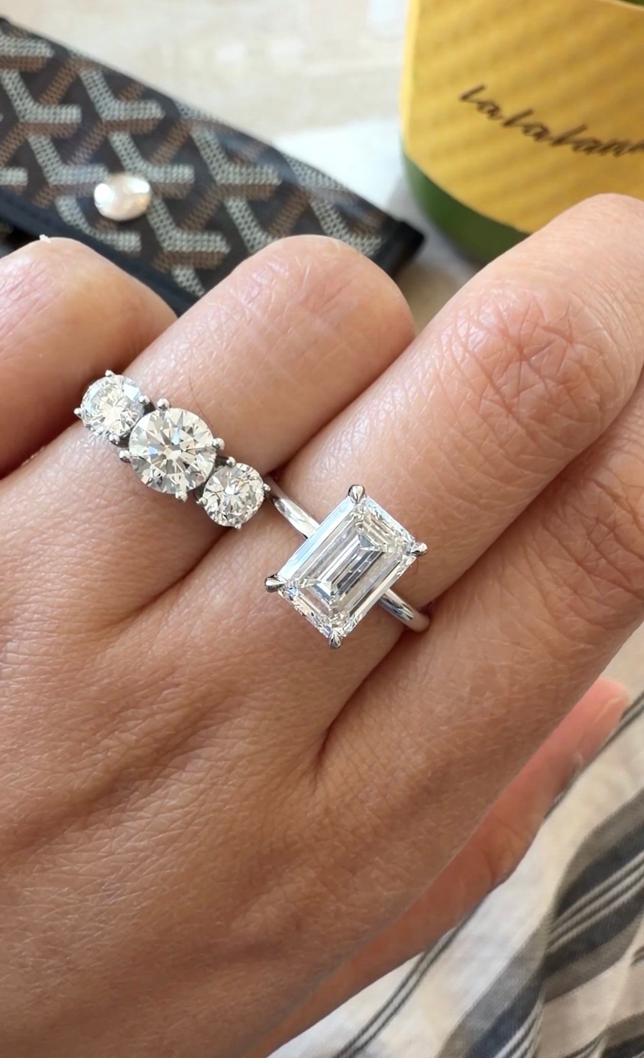 Nina 3-Carat Emerald Cut Diamond Ring
