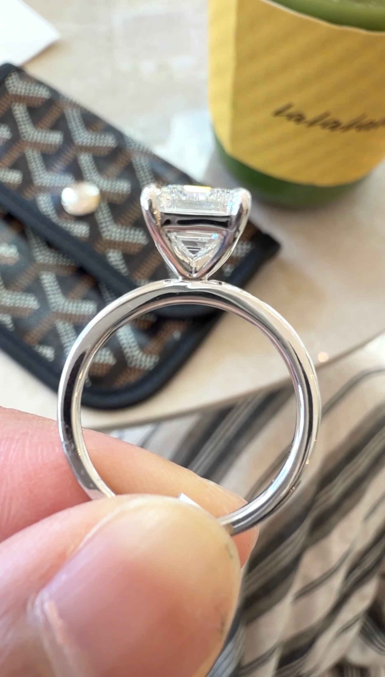 Nina 3-Carat Emerald Cut Diamond Ring