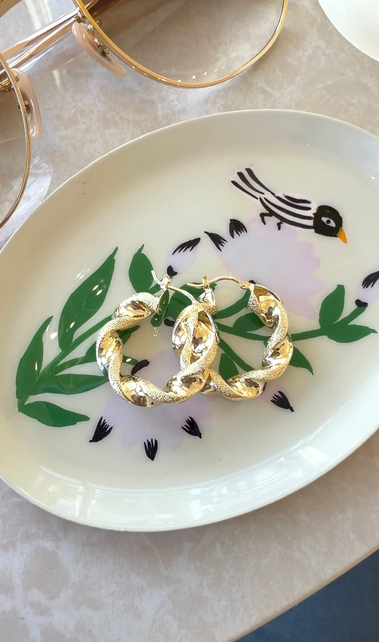 Ava Yellow Gold Hoop Earrings