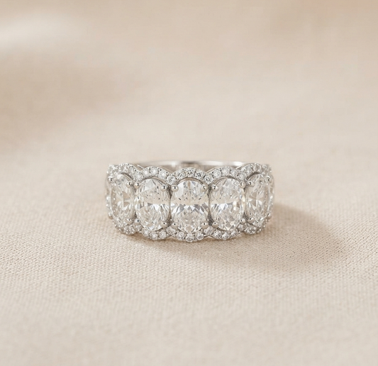 AMY Five-Oval Shaped Ring