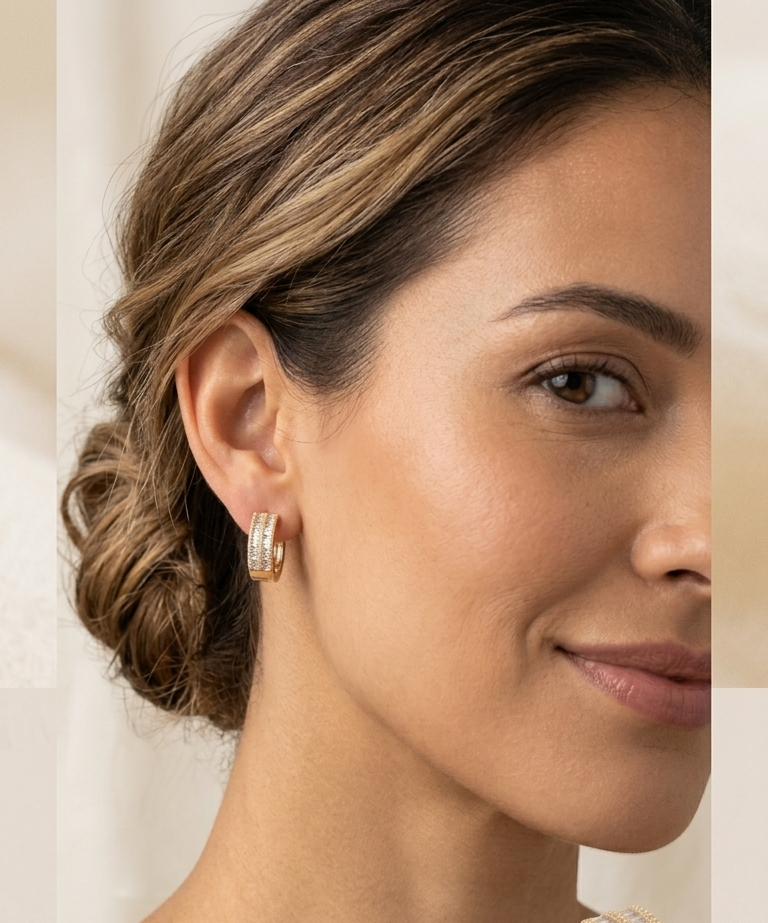 HERA Baguette Hoop Earrings