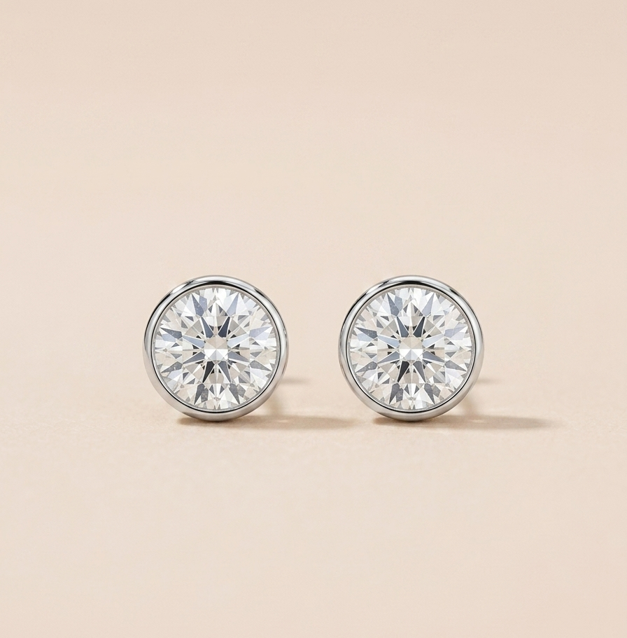 DORI Bezel Stud Earrings