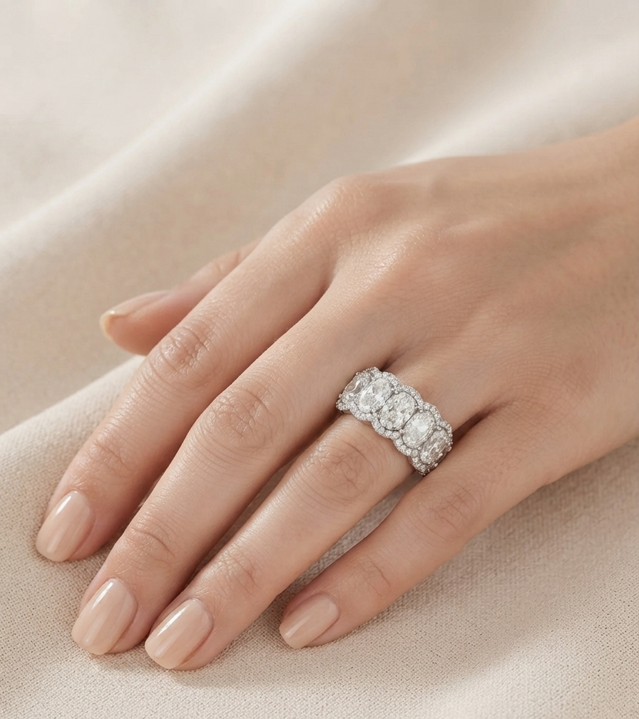 AMY Five-Oval Shaped Ring