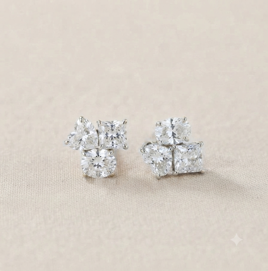 TRIX Trio-Shaped Earrings WG